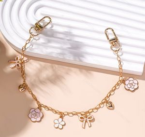 Cadena <span class=keywords><strong>de</strong></span> Muñeca para Teléfono Móvil <span class=keywords><strong>de</strong></span> Acero Inoxidable con Dijes, Cadena Desmontable para Teléfono con Colgante - Product Image 2