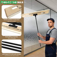 Grande raclette en bois Foshio Design pour papier peint, affiches, film vinyle, vitres et sols – 40, 50, 54 pouces