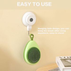 Nuevo Cepillo Pequeño para Perros y Gatos, Estilo Aguacate Naranja, Peine de Agujas con Forma de Fruta para Descompresión y Masaje en Seco - Product Image 4