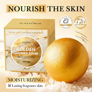 Parfums naturels 24K paillettes luxe <span class=keywords><strong>or</strong></span> peau lisse corps SPA douche bombes de bain dorées pour femmes hommes parfait pour le bain moussant et spa - Product Image 6