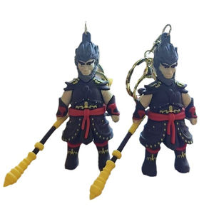 <span class=keywords><strong>Nouveau</strong></span> chaud noir mythe Wukong gros marée <span class=keywords><strong>jouet</strong></span> <span class=keywords><strong>Netflix</strong></span> caoutchouc silicone porte-clés pour poupée Machine cadeaux suspendus goutte bijoux - Product Image 1