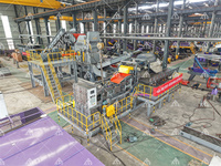 Système de recyclage mobile sur chenilles pour la déchiquetage et le broyage de ferraille, de châssis de véhicules (15-40T/H), de déchets de voitures et d'appareils électroménagers, alimenté au diesel