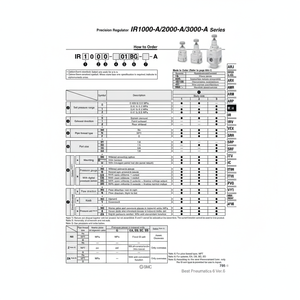 Modèle de régulateur de pression de précision SMC Pneumatics IR2020-F02B-A - Product Image 1