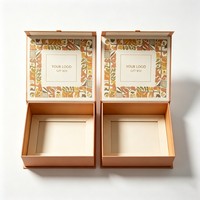 Boîte magnétique de luxe recyclable en gros, emballage cosmétique personnalisé avec logo, boîte cadeau rigide en papier, emballage cosmétique à l'encre de soja
