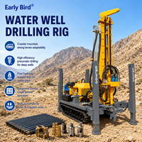Foreuse hydraulique rotative sur chenilles pour puits d'eau et forages, idéale pour les projets d'eau potable rurale