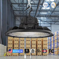 Lámpara Industrial UFO de Alta Potencia, 100W 120W 150W, de Aluminio, Regulable, IP65, para Almacenes, Disponible en EE. UU.