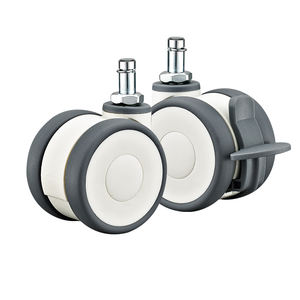 2 2.5 3 4 5 Polegada Roda Gêmea TPR Rodízio Roda Rosqueada Parafuso Hastão Sólida Instrumentos Médicos Carrinhos de Hospital Cadeiras de Escritório - Product Image 3