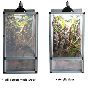 Lucky Herp Classic Square Haustier käfig Mittelweiß und Schwarz Reptilien Display Terrarium Hot <span class=keywords><strong>Sale</strong></span> Kunststoff käfig für Eidechsen - Product Image 4