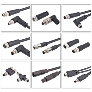 M8 مستقيم زاوية الحق مرة أخرى جبل المكونات 3pin 4pin الذكور الإناث المعادن المسمار موصل M8 - Product Image 4