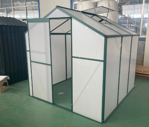 Serre en acier galvanisé résistant et écologique de 4 x 6 pieds, avec toit réglable, ventilation et gouttière <span class=keywords><strong>pour</strong></span> patio, pelouse et <span class=keywords><strong>jardin</strong></span> - Product Image 1