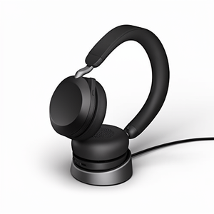 <span class=keywords><strong>Casque</strong></span> sans fil supra-auriculaire <span class=keywords><strong>Jabra</strong></span> Evolve2 75 pour PC avec station de charge, technologie 8 micros, double mousse, stéréo, dongle USB-A optimisé pour - Product Image 1