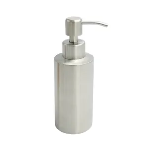 Botol Pompa Lotion Sabun Tangan Unik Besi Tahan Karat Emas Perak 250Ml dengan Tutup Dispenser
