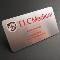 Carte de visite professionnelle VIP de luxe personnalisée en acier inoxydable, finition miroir brillante, impression UV, plaqué or gravé