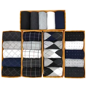 Calcetines de algodón transpirables para hombre, medias clásicas de negocios, ropa de talla grande, alta calidad, 2022