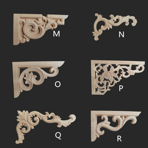 Dongyang phong cách hiện đại gỗ rắn khắc hoa trang trí góc chéo chéo qua biên giới cửa tủ gỗ hoa decal ván khuôn - Product Image 4