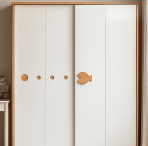 Jouet de garde-robe de couleur pastel ludique-Armoire de rangement combinée Armoire à vêtements sûre à bords arrondis pour les chambres d'enfants - Product Image 5