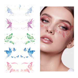 Nuovo Trucco per Costume di Halloween, Glitter per il Viso, Tatuaggi Finti di Ghepardo, Adesivi Temporanei per Tatuaggi Viso con Stampa Dorata di <span class=keywords><strong>Gatto</strong></span> e Leopardo - Product Image 5