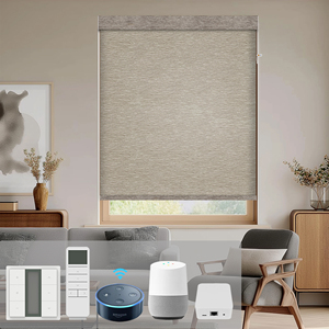 SAMADHI Custom Multi‑Color Textured Fabric Electric Roller Blinds Smart Wifi Motorized <b>Window</b> <b>Shades</b> For Living Room - Product Image 2