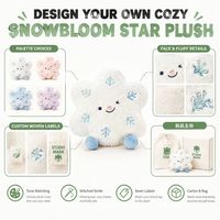 Coussin décoratif flocon de neige personnalisé, directement de l'usine, en peluche et coton ultra doux, unisexe, pour fêtes, OEM/ODM, marque privée, vente en gros