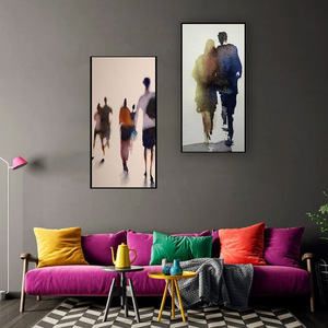 Cuadro Decorativo Abstracto enmarcado en PS con Acuarela <span class=keywords><strong>de</strong></span> <span class=keywords><strong>Pareja</strong></span>, Pintura Moderna y Romántica <span class=keywords><strong>para</strong></span> Decoración del Hogar, <span class=keywords><strong>para</strong></span> Sala <span class=keywords><strong>de</strong></span> Estar o Dormitorio - Product Image 5