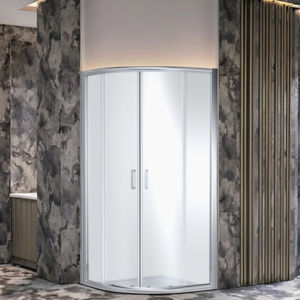 Cabine de douche coulissante à double ouverture moderne avec cadre en verre trempé pour les chambres d'hôtel - Product Image 4