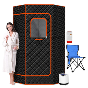 Sauna <span class=keywords><strong>de</strong></span> Vapor Eléctrica Moderna Personalizada, Fácil <span class=keywords><strong>de</strong></span> Usar, para una Persona, Gran Espacio, Spa en Casa, Sauna Portátil Tipo Carpa para Apartamento o Villa - Product Image 1