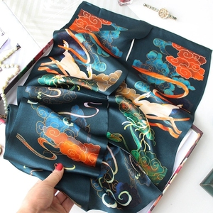 Offre Spéciale Cloud Design Dunhuang <span class=keywords><strong>Soie</strong></span> Charmeuse Foulards Écharpe <span class=keywords><strong>100</strong></span>% <span class=keywords><strong>Soie</strong></span> 150cm * 16cm Impression Numérique pour Décoration Cadeaux Femmes - Product Image 1