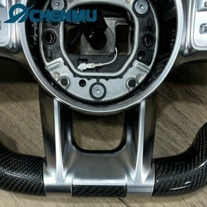 Volante Deportivo de Cuero y Fibra de Carbono Real en Oferta para Mercedes Benz AMG W204 C63 W212 W218 W207 Compatible con Clase <span class=keywords><strong>E</strong></span> G 809 - Product Image 5