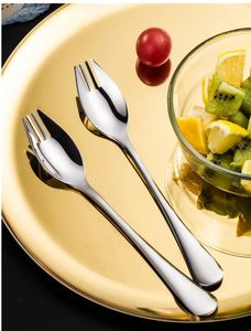 Cuchara y Tenedor Multifunción de Acero Inoxidable de Lujo Grace DFS1111, Cubiertos 2 en 1 - Product Image 5