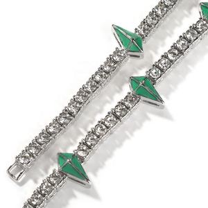 สร้อยคอฮิปฮอปแบบใหม่ ผลิตจากไทเทเนียมสตีล ดีไซน์หยดน้ำมัน สไตล์คลับเก๋ไก๋  พร้อมโซ่คิวบันประดับเพชรซิร์โคเนีย - Product Image 5