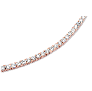 Cadena de Tenis de 20 Pulgadas con Diamantes Cultivados en Laboratorio de 0.40 Ct Cada Uno, Oro Rosa de 14K, Joyería de Moda Unisex, Precio de Fábrica, India - Product Image 3