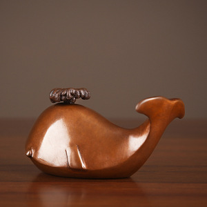 Porta Incienso de Cobre con Forma de Ballena, Color Morado, para Uso Aromático, Artículo Religioso, Difusor Decorativo para el Hogar - Product Image 2