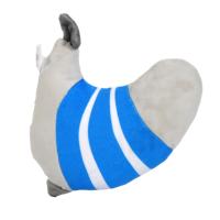 Peluche de phoque rayé mignon bleu et blanc, animal marin en peluche, poupée douce, mascotte de lion de mer, cadeau personnalisé