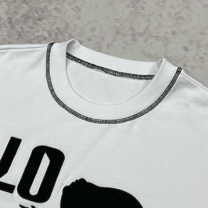 เสื้อยืดคอกลมทรงโอเวอร์ไซส์ผ้าคอตตอนถักเนื้อหนัก 280 กรัม พิมพ์ลายกราฟิกสำหรับผู้ชาย สกรีนโลโก้ตามสั่ง ปักลายสไตล์สตรีทแวร์ - Product Image 3