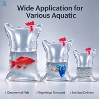 Sac de transport pour fruits de mer vivants, étanche, pour l'oxygénation, en plastique recyclable, pour aquarium, taille personnalisée, vente en gros