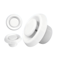 Système d'air frais ABS haut de gamme Texture porcelaine Plafond moderne Flux d'air réglable Disque en plastique Sortie d'air Évent d'admission d'échappement