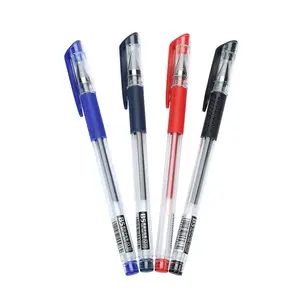 0.5mm 레드 블루 블랙 젤 펜 클래식 탄소 시험 유럽 표준 플라스틱 펜