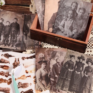 JAI IMAN Kit di <span class=keywords><strong>Carta</strong></span> <span class=keywords><strong>per</strong></span> <span class=keywords><strong>Decoupage</strong></span> con 32 Fogli e 32 Adesivi in Stile Fotografico Vintage dell'Era Vittoriana - Product Image 3