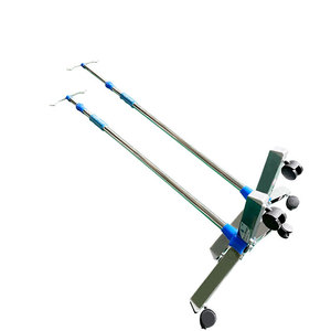 Chariot médical pour perfusion, base à roulettes universelle, mouvement flexible à 360° + frein de blocage, chariot de soins infirmiers pour hôpital, 1 an - Product Image 2