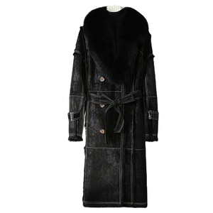 Nuovo Cappotto Invernale 2023 per Donna, Lungo fino al Ginocchio, con Collo in Lana e Fodera in <span class=keywords><strong>Pelliccia</strong></span> di Coniglio, Doppio Petto, Modello JT428 - Product Image 1