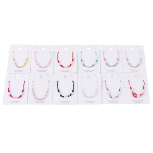 Stainless Steel Beaded <b>Bracelet</b> <b>Set</b> 12Pcs Handmade Fashion Jewelry For Gift Unisex Trendy Style - Product Image 2