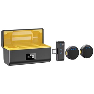 Nueva tendencia M9 Micrófono Lavalier inalámbrico con estuche de carga Reducción de ruido Micrófono inalámbrico Profesional - Product Image 1