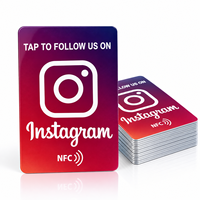 Carte NFC personnalisée pour les réseaux sociaux Instagram, appuyez pour suivre, carte de visite intelligente sans contact pour les magasins, les restaurants et les influenceurs