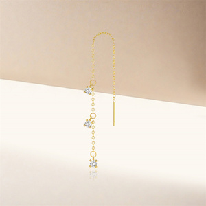 Nuevo Collar de Plata de Ley S925 con Diseño de Cadena en Capas y Borlas con Microdiamantes, Joyería Femenina de Alta Gama - Product Image 3