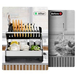 Égouttoir à vaisselle pliable en acier inoxydable WIREKING pour cuisine, à poser sur l'évier - Product Image 3