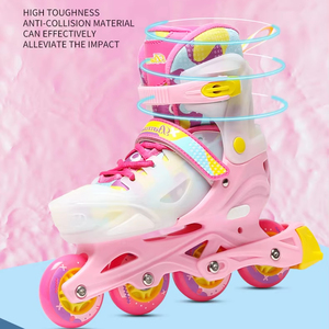 Trung Quốc Nhà sản xuất bán buôn khung nhựa chuyên nghiệp con lăn Giày trượt Inline Skate cho người lớn và trẻ em - Product Image 1