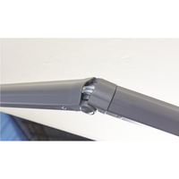 Auvent Rétractable en Aluminium pour Terrasse, Protection Solaire Extérieure Ajustable, Abri Anti-UV pour Patio