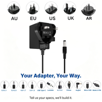 Adaptateur d'alimentation réglable MYIXI DC 12V 2A 16.8V 1.42A certifié pour mini-réfrigérateurs, aquariums, éclairage LED