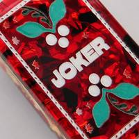 Mini tuiles de Mahjong de luxe modernes, brillantes, à motif floral en papier doré, avec base transparente rouge confettis, portables pour voyage américain