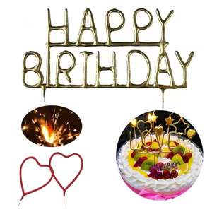 زينة داخلية لحفلات الأصدقاء السعيدة، ألعاب نارية تزيينية، زينة عيد الميلاد، شموع على شكل ألعاب نارية - Product Image 5